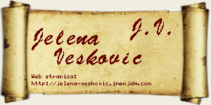 Jelena Vesković vizit kartica